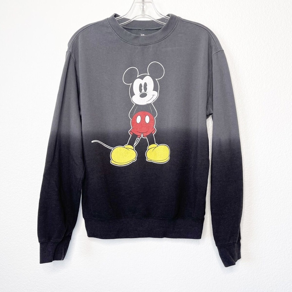 Mickey Mouse Ombré Sweatshirt Size XS Black / Gray